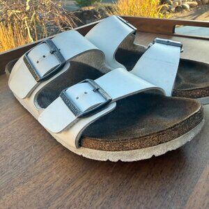 White Birkenstocks Arizona Women's Size 39